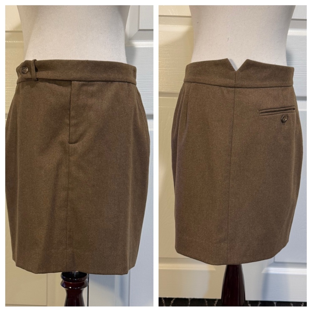Ralph Lauren black label brown wool skirt